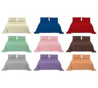 New Easycare Plain Dye Flat Sheet Grey Super King Size, Percale Fabric Poly Cotton Super King Flat Bed Sheet Non Iron Linen Bedding Top Sheets