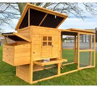 NEW ECO2500 8FT CHICKEN COOP RUN HEN HOUSE POULTRY ARK HOME NEST BOX COOP COOPS