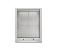 New Edge Blinds 50mm Slat Grey Grained Faux Wood Venetian Blind With Strings 150cm Drop | Size: 70 cm New Edge Blinds Grey 70 cm
