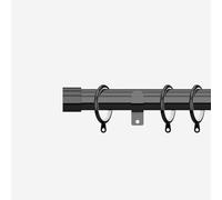 New Edge Blinds Black Nickel 28mm End Cap Fixed Length Metal Curtain Pole | Size: 50 cm New Edge Blinds Black 50 cm