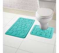 New Edge Blinds Cali Bath Mat Set in Duck Egg Blue New Edge Blinds Duck Egg Blue
