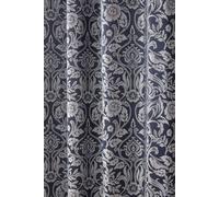 New Edge Blinds Harrow Lined Eyelet Jacquard Curtains in Navy | Size: 116 cm width x 137 cm drop New Edge Blinds Navy 116 cm width x 137 cm drop