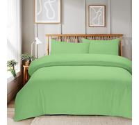 New Edge Blinds Mayfair Stripe Duvet Set in Natural - Double in Pale Green | Size: King New Edge Blinds Pale Green King