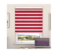 New Edge Blinds Pepper Day & Night Zebra Roller Blind with Cassette in Dark Red | Size: 85 cm width x 200 cm drop New Edge Blinds Dark Red 85 cm width x 200 cm drop