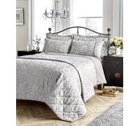 New Edge Blinds Savoy Woven Jacquard Duvet Set in Gold - King in Grey | Size: Super King New Edge Blinds Grey Super King