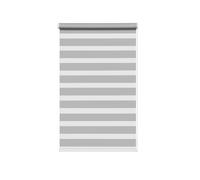 New Edge Blinds Silver Day & Night Zebra Roller Blind (165cm drop) - 65cm | Size: 180 cm New Edge Blinds Silver 180 cm
