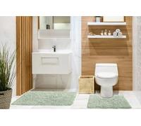 New Edge Blinds Tumble Twist Collection Pure Cotton 2pc Bath set in Green | Size: 50 cm x 80 cm New Edge Blinds Green 50 cm x 80 cm