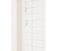 New Edge Blinds Ultra White 50mm Fine Grain Slatted Faux Wood Venetian Blinds with Strings 120cm Drop | Size: 260 cm width x 130 cm drop New Edge Blinds White 260 cm width x 130 cm drop