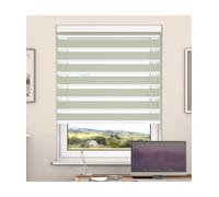 New Edge Blinds Vanilla Day & Night Zebra Roller Blind with Cassette in Ivory | Size: 120 cm width x 200 cm drop New Edge Blinds Ivory 120 cm width x 200 cm drop