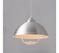 New Edison Lamp Decoration Chandeliers Modern 1-Light Simple Aluminum Metal Pot Cover Ceiling Light Adjustable Silver Line Lamp Retro Industry Drop Light for Kitchen Restaurant/a Style
