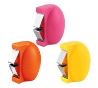New Egg Opener, Stainless Steel Egg Cracker Tool, Multifunctional Egg Shell Opener for Raw & Hard-Boiled Eggs, Handheld Kitchen Gadget for Easy Peeling & Separating (Yellow,Orange,Rose RED 3PCS)