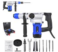 New Electric Drill Corded 1800W SDS Hammer Drill Corded Rotary Hammer Drills with Side Handle, Heavy Duty Drills Bit (8/10/12mm*150mm) Flat Chisels & Point Chisels (14mm*250mm)