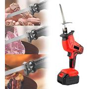 New Electric Meat and Bone Saws, E-Commercial Home Butcher Saw with 4 Saw Blades and LED Lighting, Storage Box, Cordless Reciprocating Saw for Cutting Meat/Bones/PVC/Branches