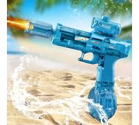 New Electric Water Guns for Adults Kids, Automatic Water Gun With LED-Dynamic Light Source, Ultra-Long Range, Ultra-Long Standby, 320CC Large Capacity Water Guns (Blue)