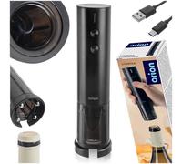 NEW Electric Wine Corkscrew USB C 195cm Black Stainless Steel Bottle Opener