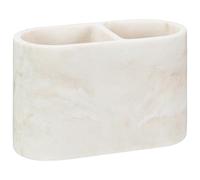 New Elegant Marble Made Toothbrush Holder, Add an Elegant Touch To Your Sink Area .Keep Your Bathroom Clean and Tidy. - Natural - Dimensions: 12x12x17.