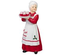 New Elegant Mrs Claus Holding Cupcakes Ornament, Add Some Fun to Your Christmas Decorations this Year, Make Your Home Stand Out, Perfect For Your Home Decor - Height: 27cm (Approx.)