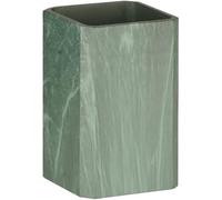 New Emerald Marble Bathroom Tumbler - Green Marble Effect Toothbrush Holder, Makeup Brush Cup or Razor Storage - Stylish Polyresin Bathroom Accessory N-25