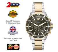 Emporio Armani AR11361 Diver Men’s Chronograph Watch - With Green Dial