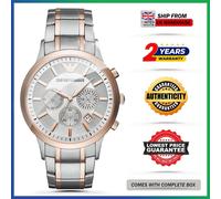 Emporio Armani Renato Men's Watch AR11076¦Chronograph Dial¦Dual Tone SS Strap