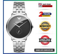 New Emporio Armani AR11161 Modern Slim Black Patterned Dial Classic Mens Watch
