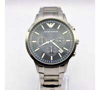 NEW EMPORIO ARMANI AR2448 STAINLESS STEEL BLUE DIAL LUX MENS WATCH