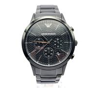 NEW EMPORIO ARMANI RENATO AR2485 STAINLESS STEEL BLACK ION MEN'S WATCH