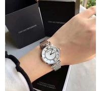 Emporio Armani Gianni T-bar WoMens Silver Watch AR1908 Stainless Steel (archived) - One Size