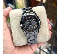 NEW EMPORIO ARMANI WOMENS WATCH CERAMIC BLACK STRAP & BLACK DIAL GENUINE AR1411