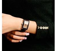 NEW EMPORIO ARMANI WOMENS WATCH CLASSIC AR0155 BEIGE DIAL & BROWN STRAP GENUINE