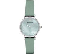 NEW EMPORIO ARMANI WOMENS WATCH GREEN LEATHER STRAP & GREEN DIAL AR1959 GENUINE