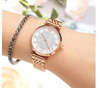 NEW EMPORIO ARMANI WOMENS WATCH STEEL ROSE GOLD STRAP WHITE DIAL AR11244 GENUINE