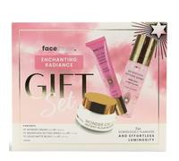 New Enchanting Radiance Gift Set - 3-Piece Makeup Set with Cream, Weightless Setting Spray & Liquid Matte Blush - Flawless Glowing Skin for Women & Friends A-78
