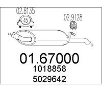 New End Silencer for FORD:FIESTA III,FIESTA Mk III 1018858 5029642 6643787