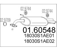 New End Silencer for HONDA:ACCORD VI,ACCORD VI Sedan,ACCORD VI Hatchback