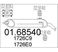 New End Silencer for PEUGEOT:306 Hatchback 19.08 172679 172685 172694 1726C9