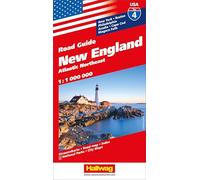 New England 4 Atlantic Northeast hallwag (+r) (USA Road guides)