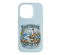 New England Lighthouse Coastal Nautical Scene Case for iPhone 14 Pro