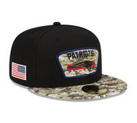 New Era New England Patriots NFL On Field 2021 Salute to Service Black 59Fifty Basecap