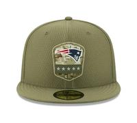 New England Patriots Cap NFL Men's New Era Khaki Fitted Hat - New