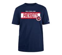 NEW ENGLAND PATRIOTS New Era Cap NFL Regular T-Shirt High Density Ink Screenprint Front Graphic Original Team Color Unisex Navy