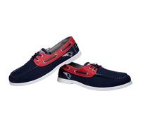 New England Patriots Side Logo Team Color Boat Casual Shoes Slip On Men's Sizing