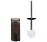 New England Toilet Brush And Shining Holder - Black Glitter Toilet Brush Bathroom Accessory