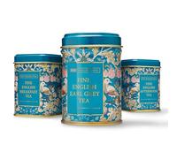 New English Teas 3x Song Thrush and Berries Mini Tea Tins - English Breakfast, Earl Grey and English Afternoon