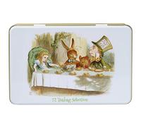 New English Teas Alice in Wonderland Tea Tin - 72 Teabag Selection with English Breakfast, Earl Grey & Afternoon Tea - Collectible Gift Tin with Classic Mad Hatter Artwork