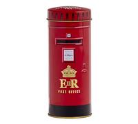 New English Teas British Red Post Box Tea Tin - Collectible Iconic UK Pillar Box Caddy with 14 English Afternoon Tea Bags - Great Britain Souvenir & Gift, 28g - 13.5cm