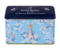 New English Teas Daisies Peter Rabbit Tea Tin with 40 English Breakfast Teabags