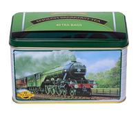 New English Teas Flying Scotsman Steam Train Tea Tin with 40 English Breakfast Tea Bags