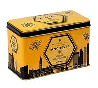 New English Teas Manchester City Bee Tea Caddy with 40 English Breakfast Teabags