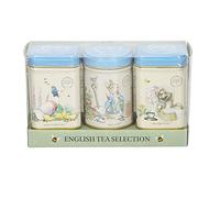 New English Teas Peter Rabbit 3x Mini Tea Tins with English Loose Leaf Tea, Beatrix Potter, English Breakfast, Earl Grey, Afternoon Tea